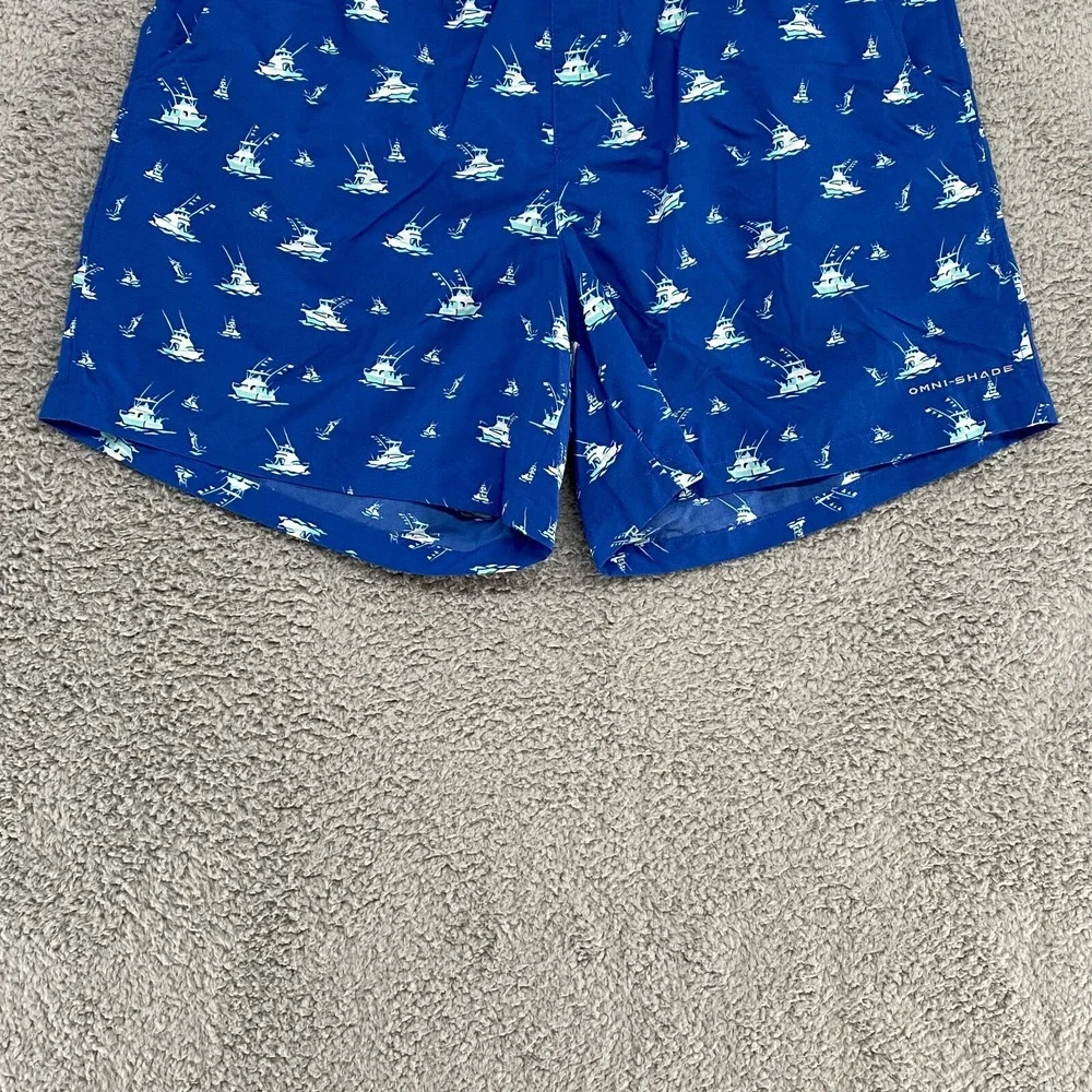 Columbia PFG Swim Trunks Mens Large Fish‎ Mesh Lined Beach Fishing Boat